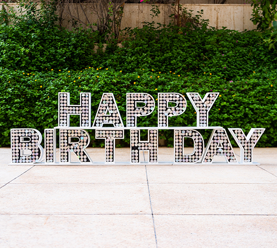 Happy Birthday Colorful Glitter (Small Size)