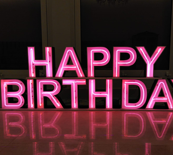 Happy Birthday Neon Sign