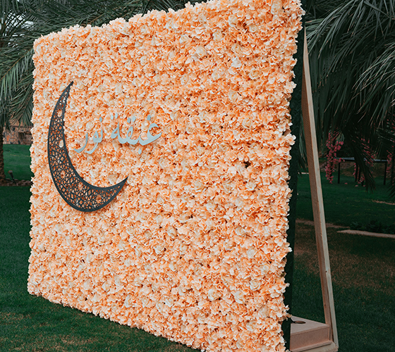 Peach Flower Wall