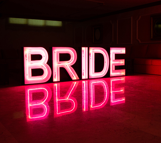 Neon Light Bride Sign