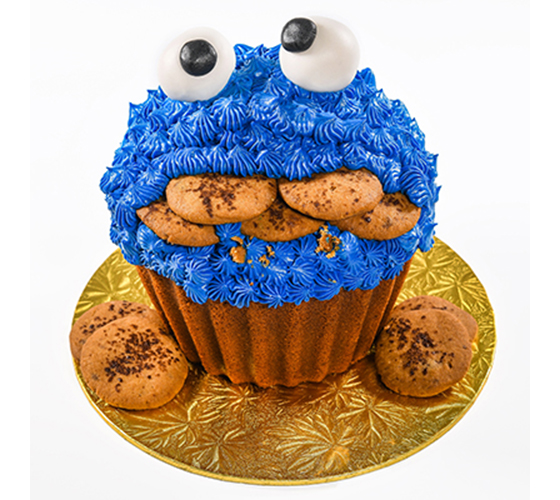 Cookie Monster Jumbo Cupcakes