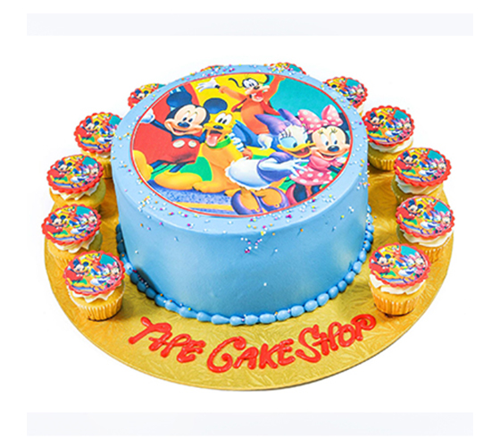 Mickey Mouse Cake and Cupcakes