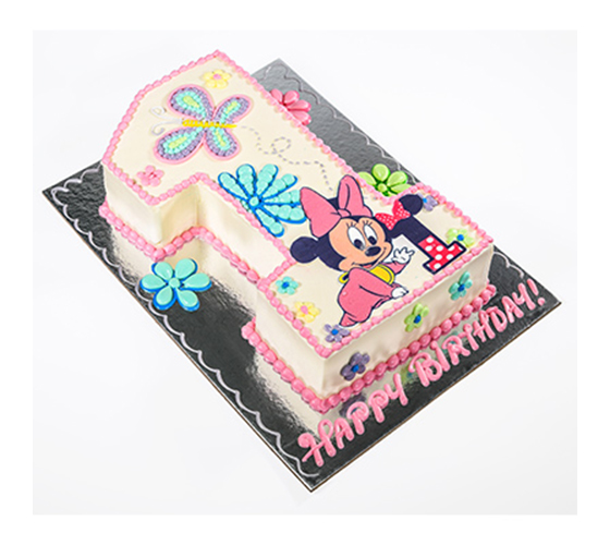 Number 1 Minnie Mouse Cake