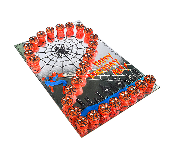 Spiderman Mini Cupcakes