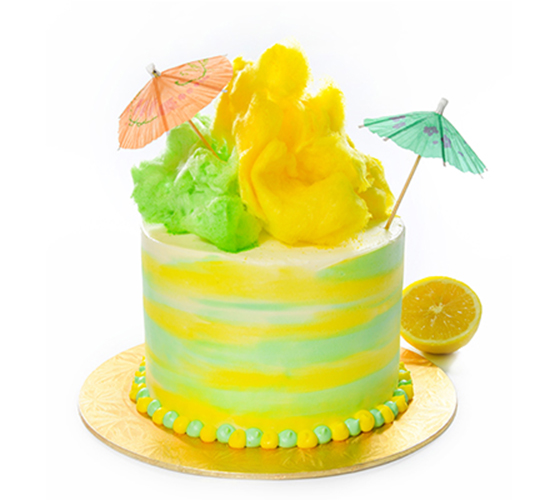 Tropical Cotton Candy Cake