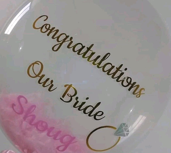 Congratulations Our Bride Balloon
