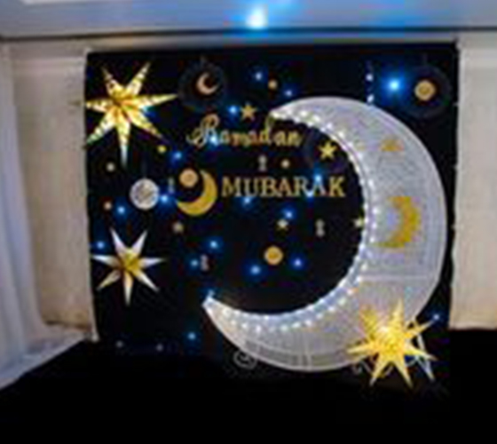 Ramadan Black Backdrop