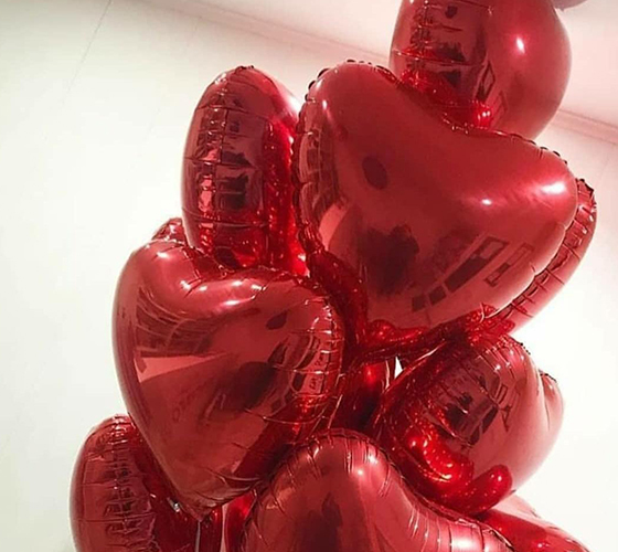 Red Heart Foil Balloon