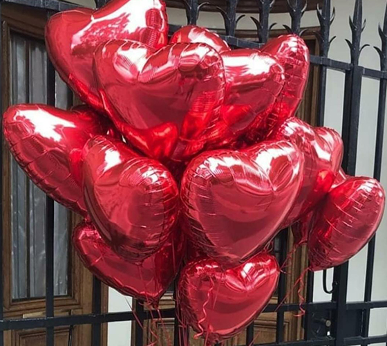 Red Heart Foil Balloon