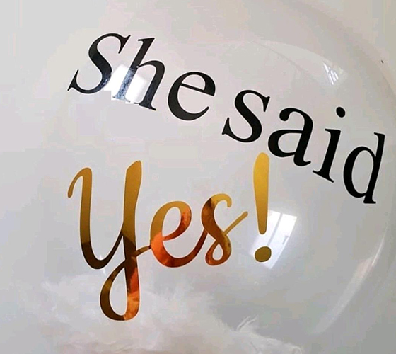 She Said Yes! Balloon