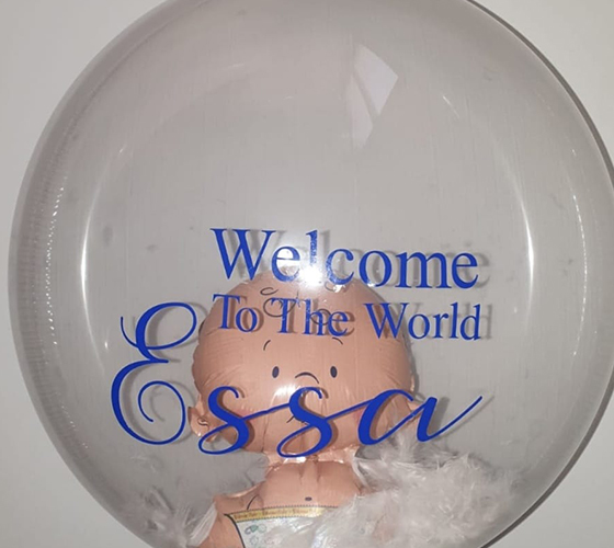 Welcome Baby Name Balloon